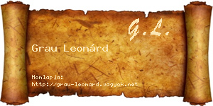 Grau Leonárd névjegykártya