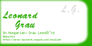 leonard grau business card
